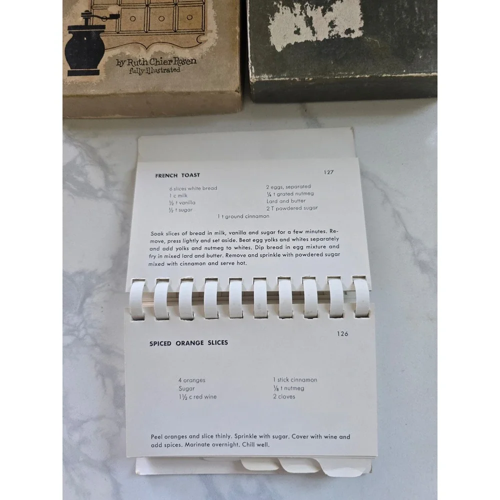 Vintage Spicemanship‎ Mini Cookbook Ruth Chier Rosen Handy Aid Book with Box